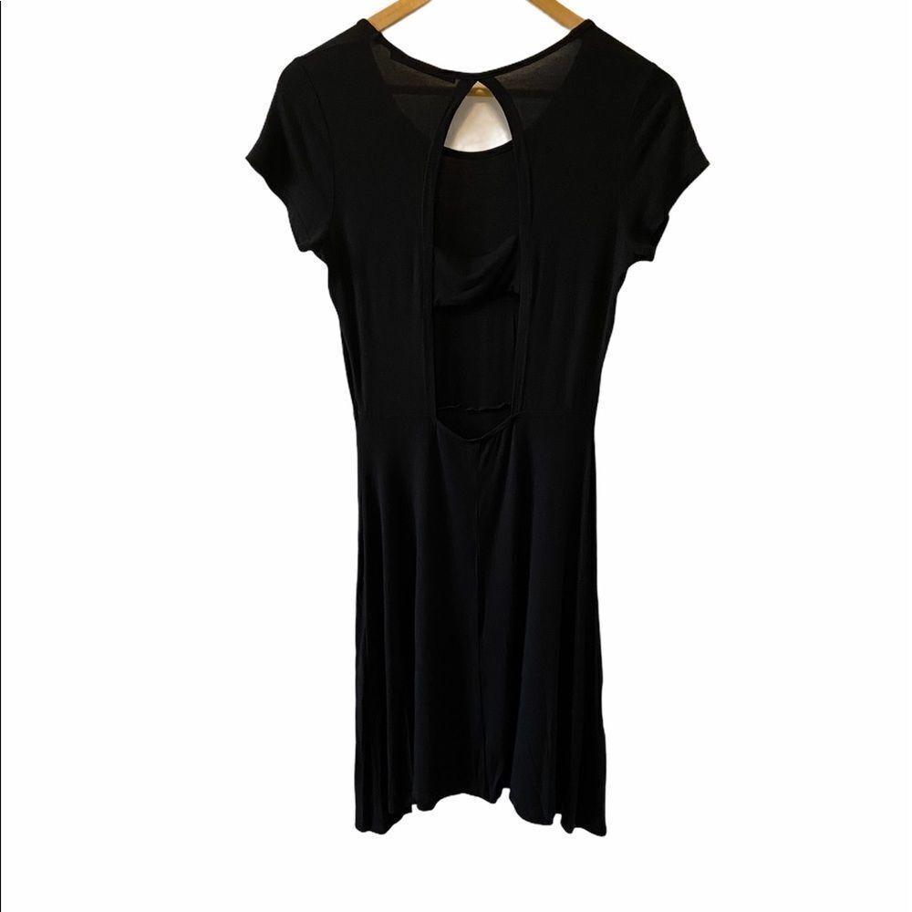 REBEL SUGAR Black Lightweight Back Cut Out Dress